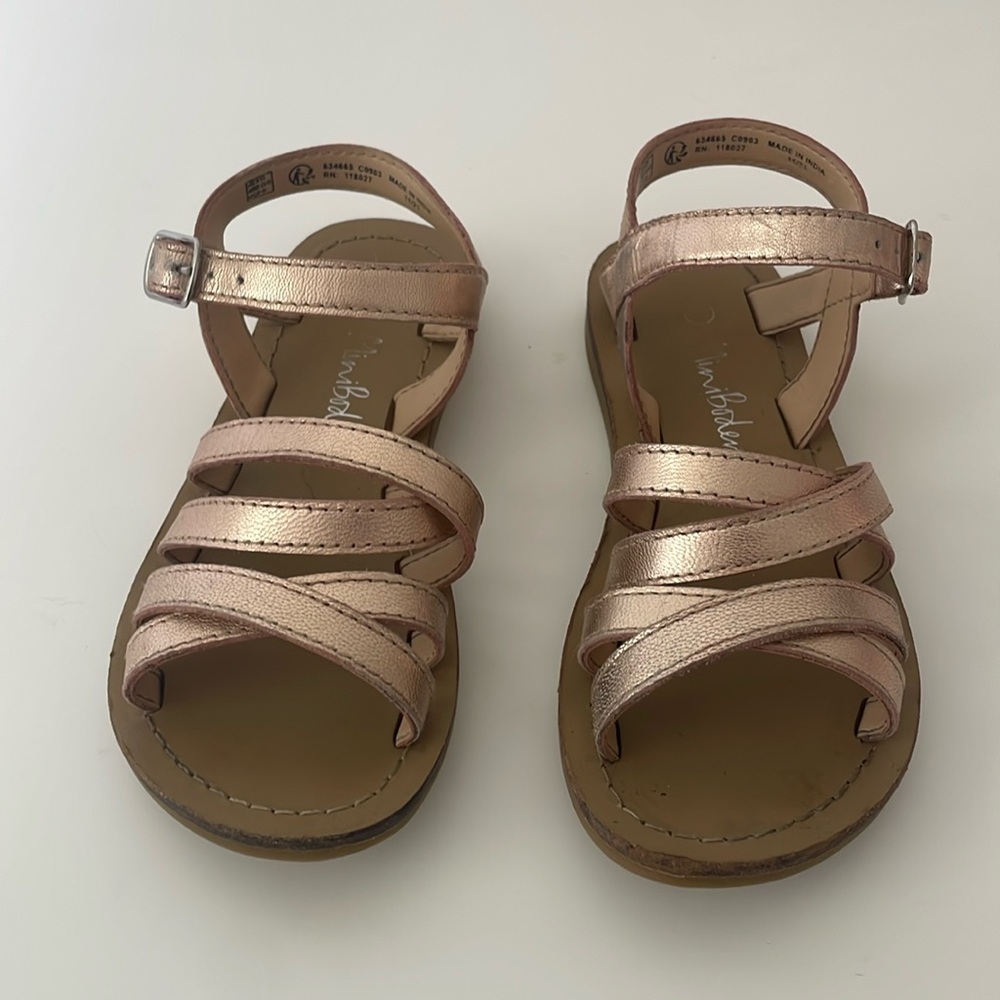 Mini Boden Gold Strappy Sandals (size 11.5/UK 29)